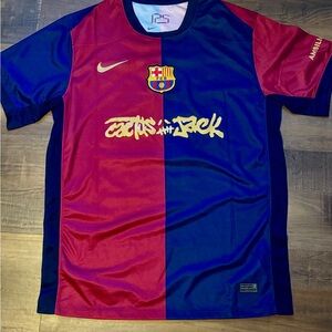 Nike Travis Scott  Barcelona Jersey -Blue  and Red with Raphinha on the back